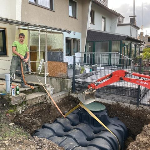 Einbau einer Regenwasser-Zisterne